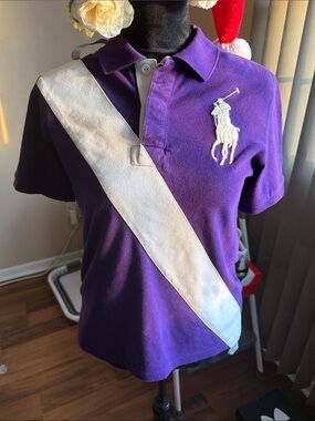 **FREE SHIPPING til FRIDAY 5/15 only** Ralph Lauren Purple & White Polo